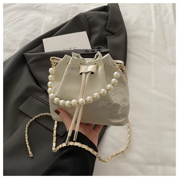 Pearl Embroidered Hand-Carrying Bag for Women — feature 34