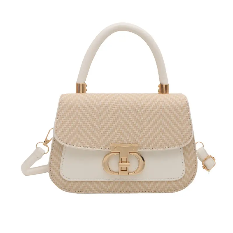 2025 New High-End Beige White Embroidered Shoulder Bag - Image 2
