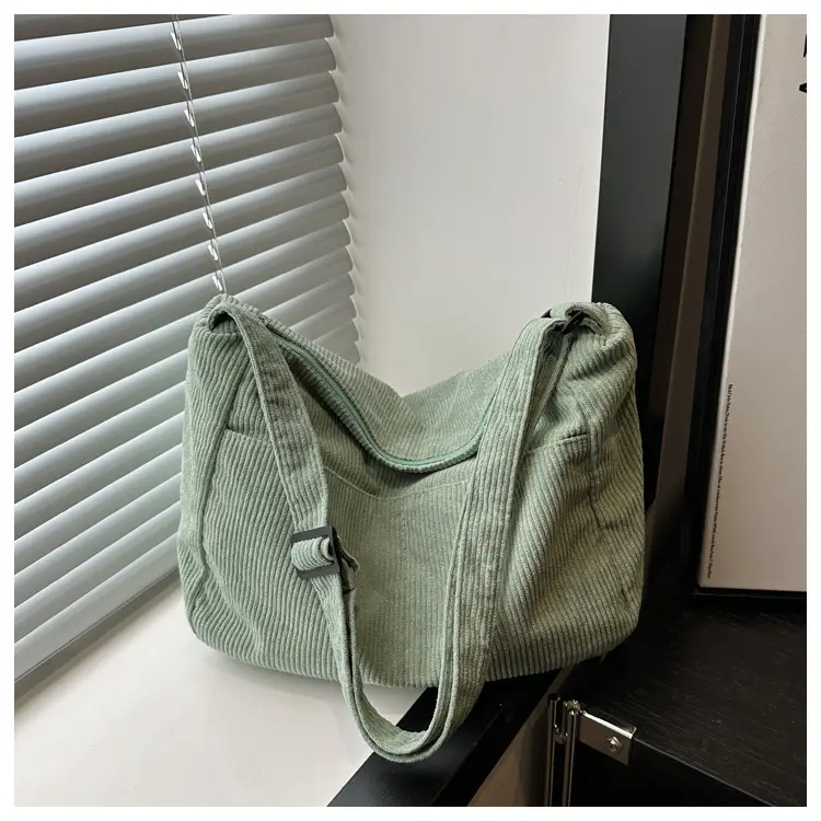 Green Textured Shoulder Bag for Students & Daily Use — feature 11