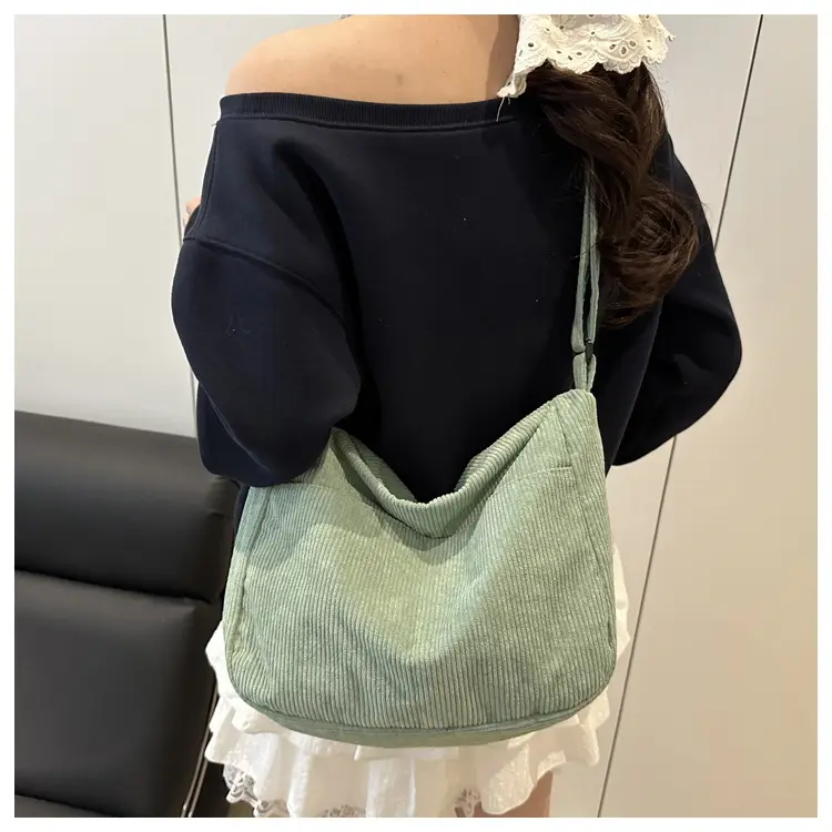 Green Textured Shoulder Bag for Students & Daily Use — feature 31