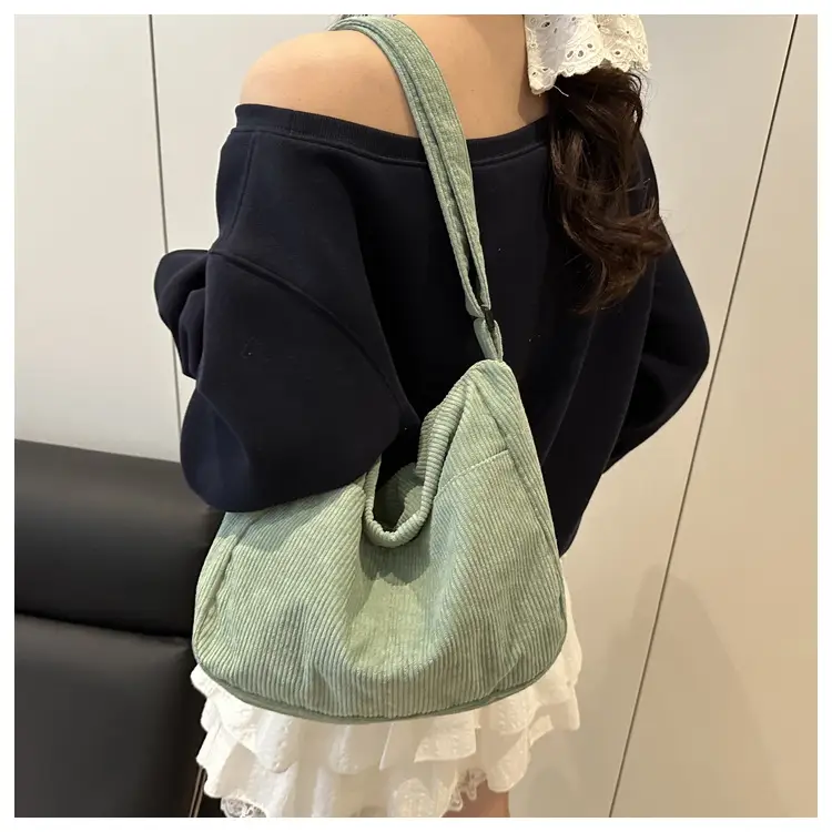 Green Textured Shoulder Bag for Students & Daily Use — feature 33