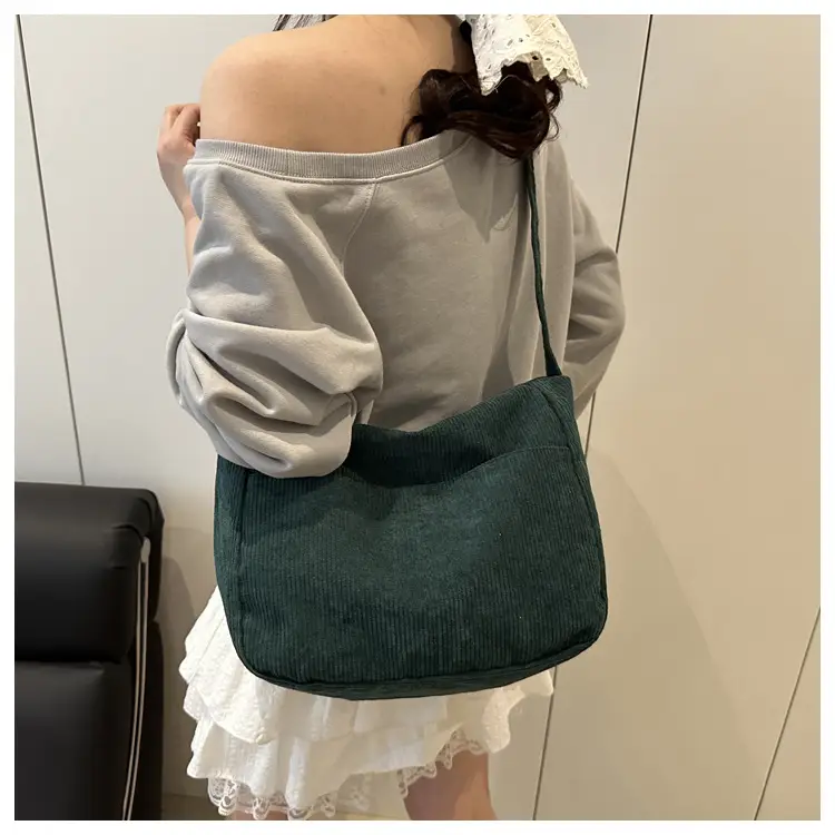 Green Textured Shoulder Bag for Students & Daily Use — feature 34