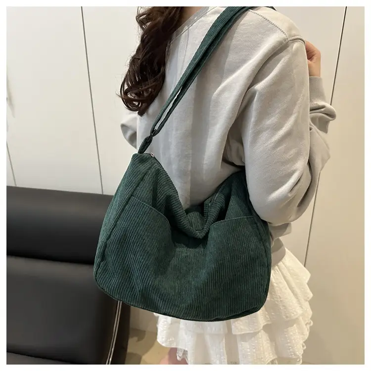 Green Textured Shoulder Bag for Students & Daily Use — feature 35