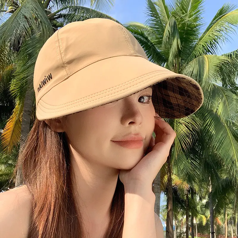 Women Plaid Fisherman Hat UV Protection Large Cap