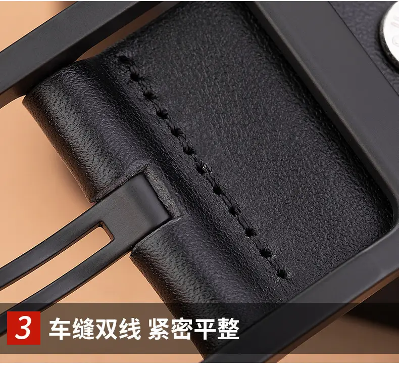 Men's Premium Leather Belt with Gold Buckle — feature 11