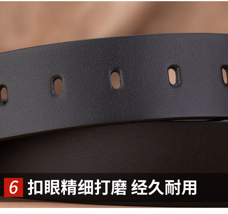 Men's Premium Leather Belt with Gold Buckle — feature 14
