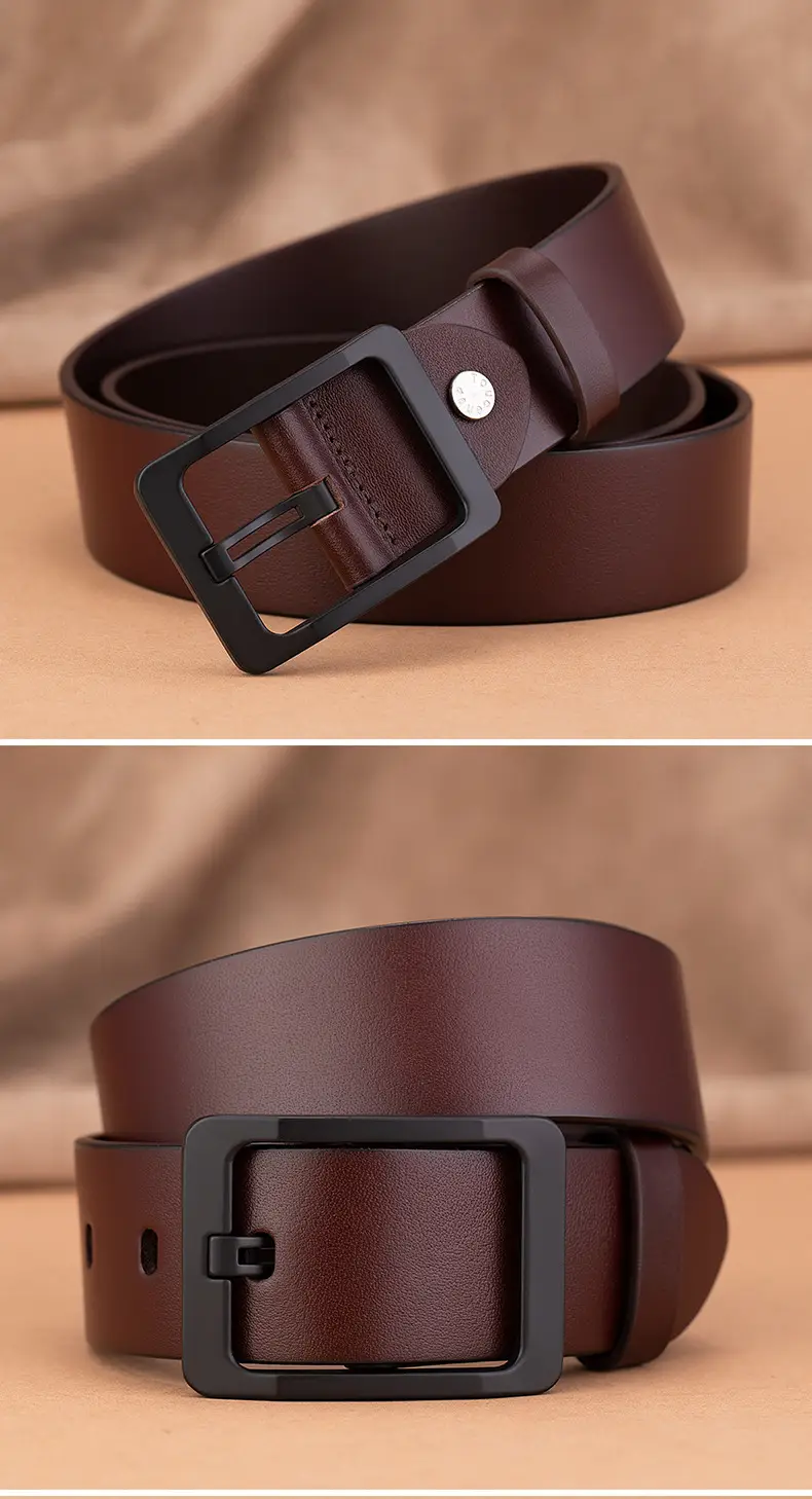 Men's Premium Leather Belt with Gold Buckle — feature 17