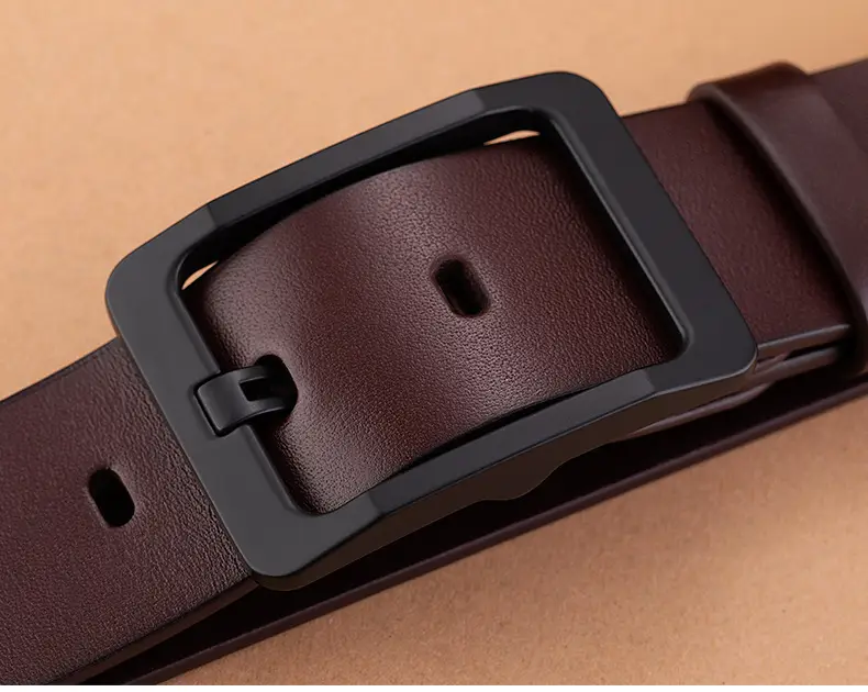 Men's Premium Leather Belt with Gold Buckle — feature 18