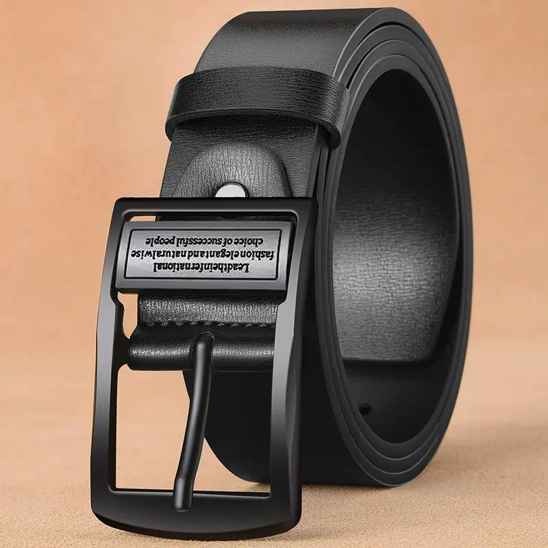 Men's Premium Leather Belt with Gold Buckle - Image 10