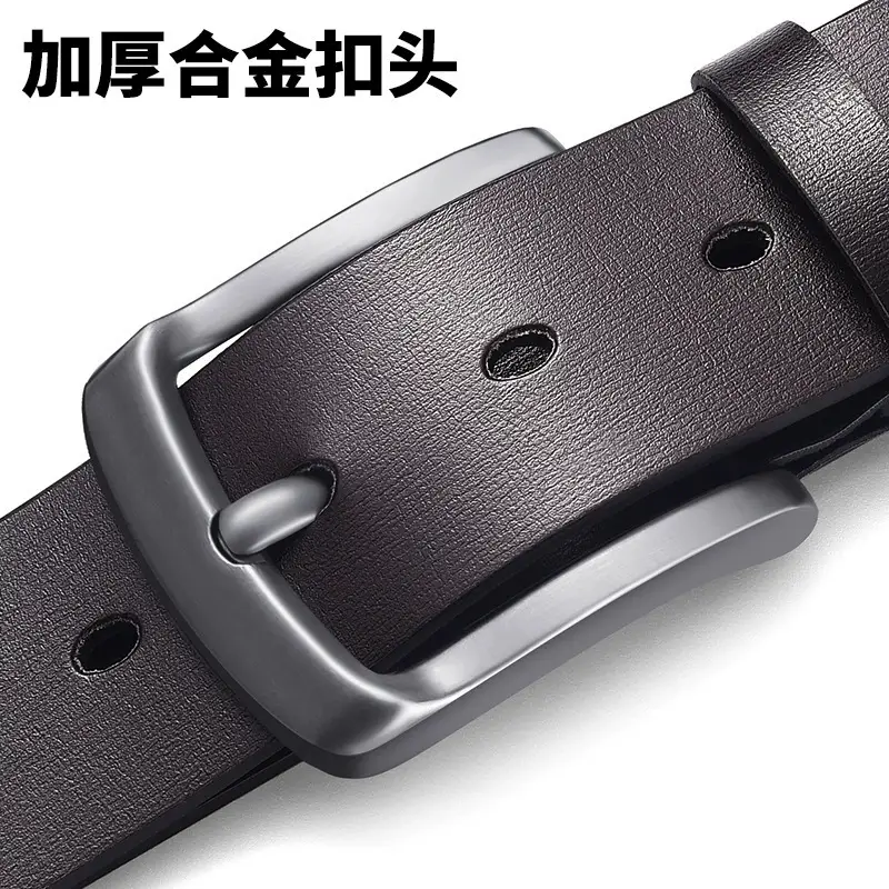 Men's Premium Leather Belt with Gold Buckle - Image 14