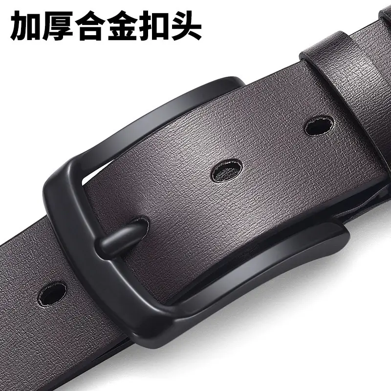 Men's Premium Leather Belt with Gold Buckle - Image 16