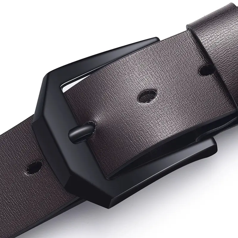 Men's Premium Leather Belt with Gold Buckle - Image 20