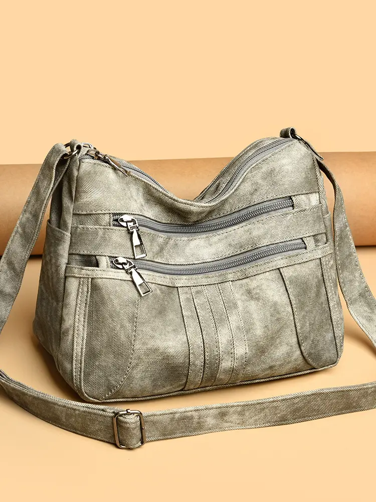 Retro Brown Leather Crossbody Bag for Women - Image 10