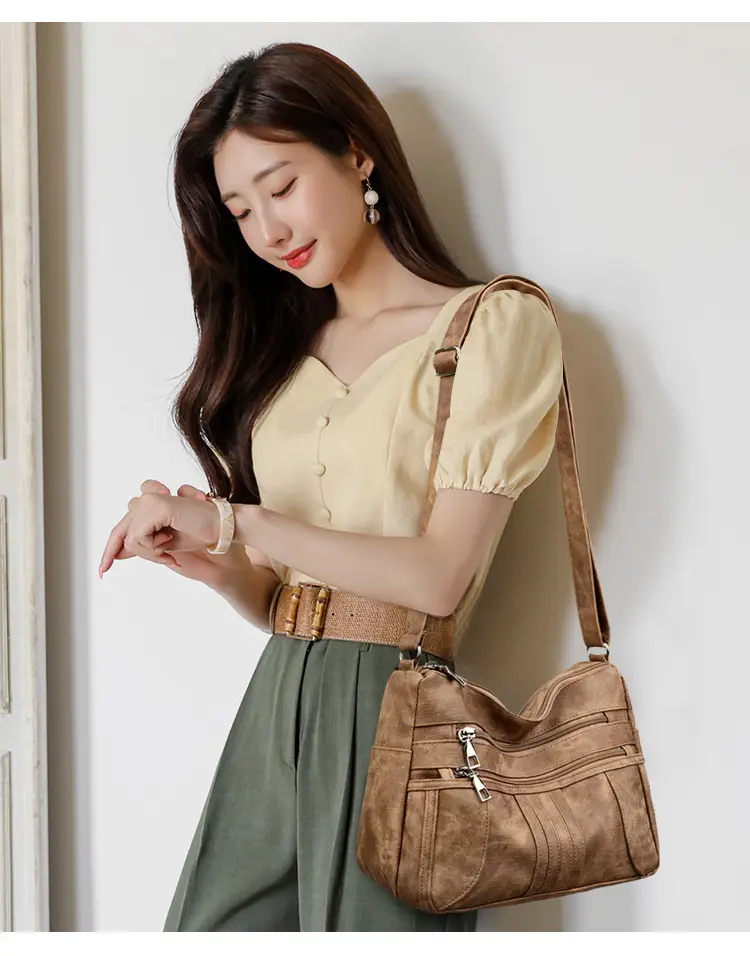 Retro Brown Leather Crossbody Bag for Women — feature 13