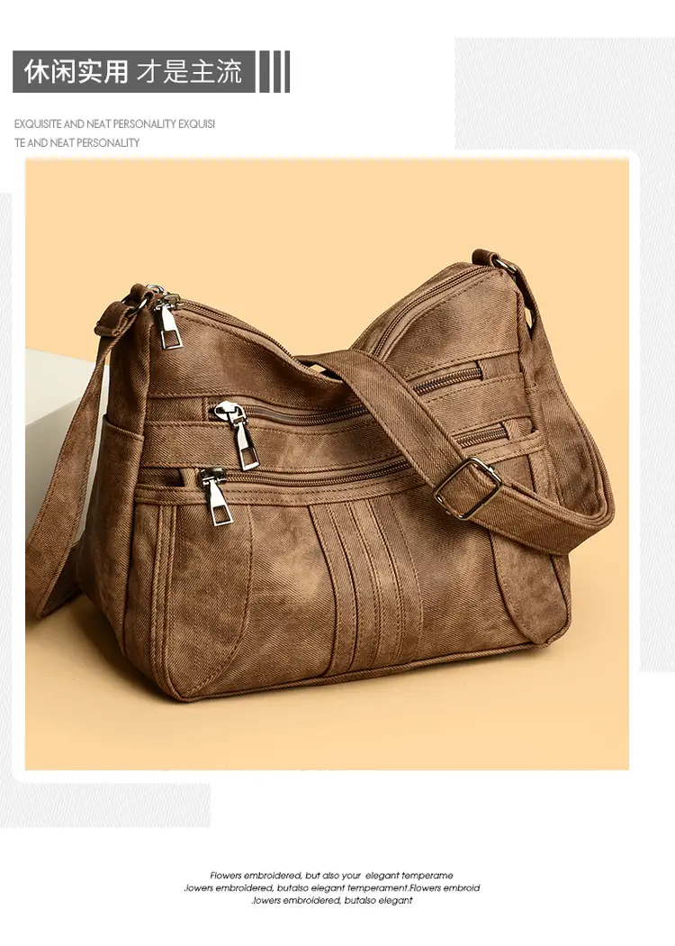 Retro Brown Leather Crossbody Bag for Women — feature 7