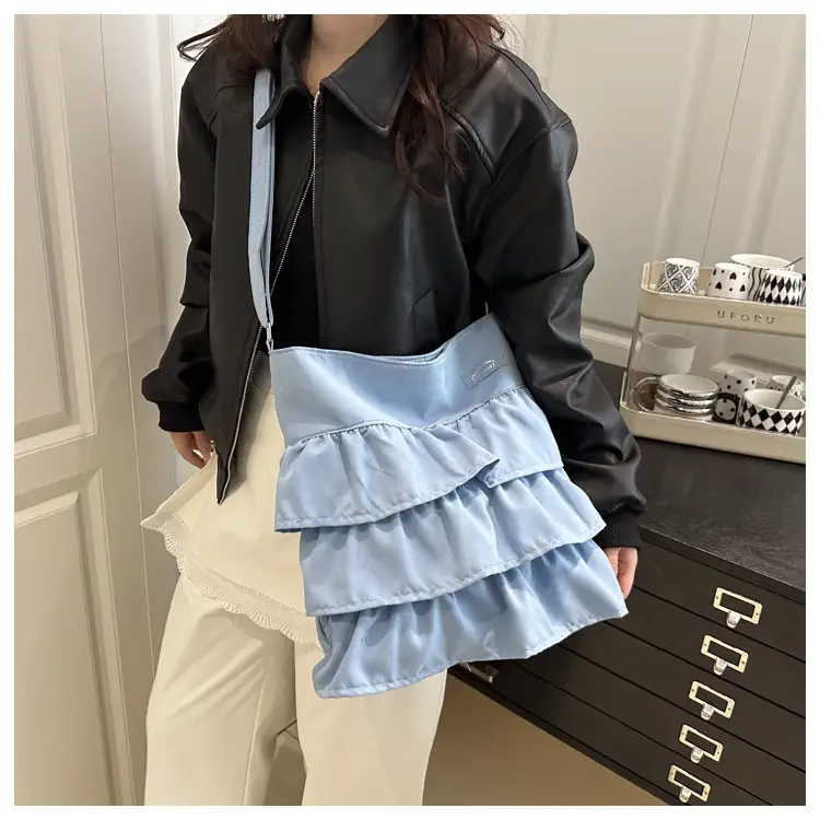 2025 Spring Ruffled Shoulder Tote Bag Women New Large Capacity — feature 11