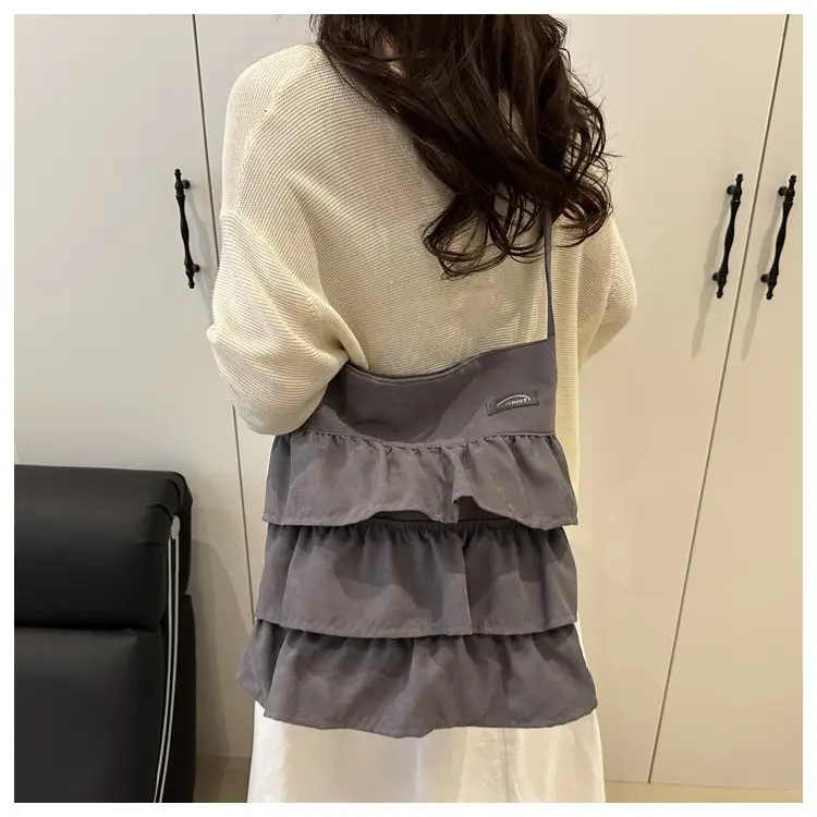 2025 Spring Ruffled Shoulder Tote Bag Women New Large Capacity — feature 15