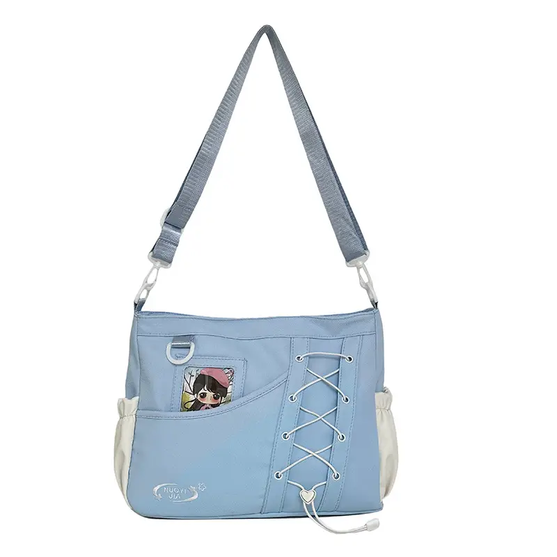 Pink Collared Messenger Bag for Women with Cute Design - Image 2