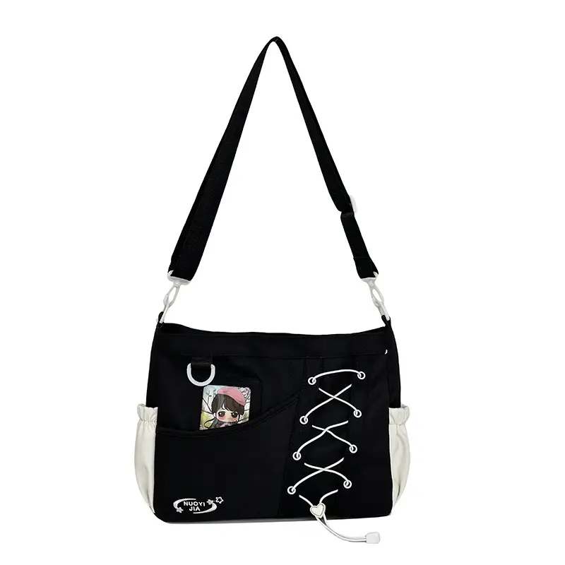 Pink Collared Messenger Bag for Women with Cute Design - Image 3