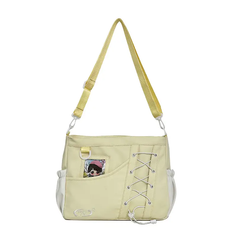 Pink Collared Messenger Bag for Women with Cute Design - Image 4