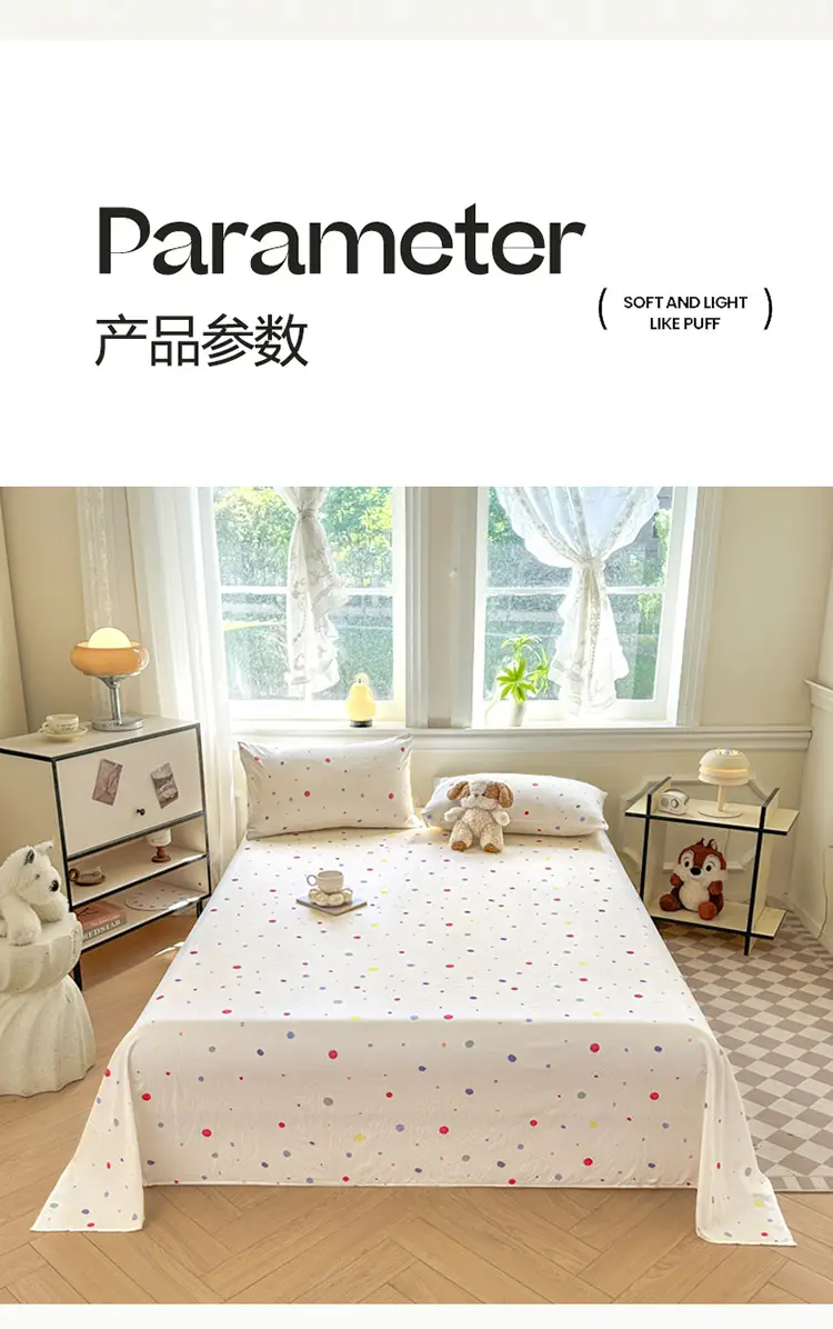 Class a Fresh Pure Cotton Bed Sheet Dormitory Solid Color Washed Cotton Double-Layer Gauze Thickened Sleeping Pad Single Pillowcase — feature 13