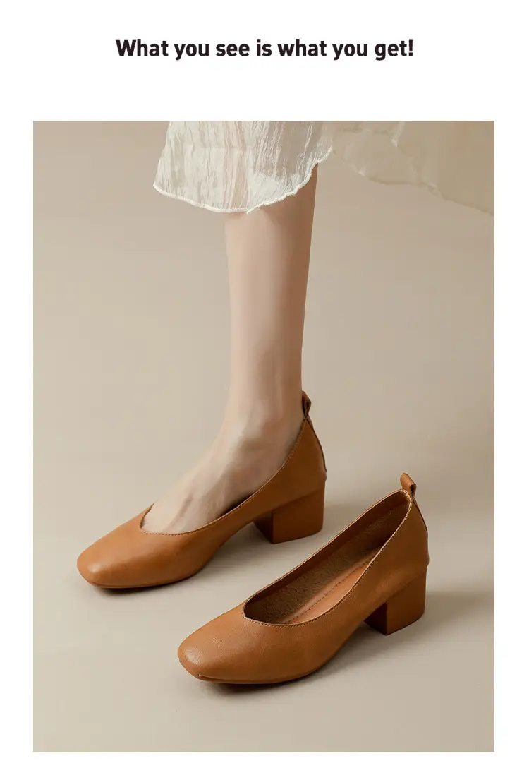 2025 Korean Style Soft Leather Square Toe Loafers — feature 3