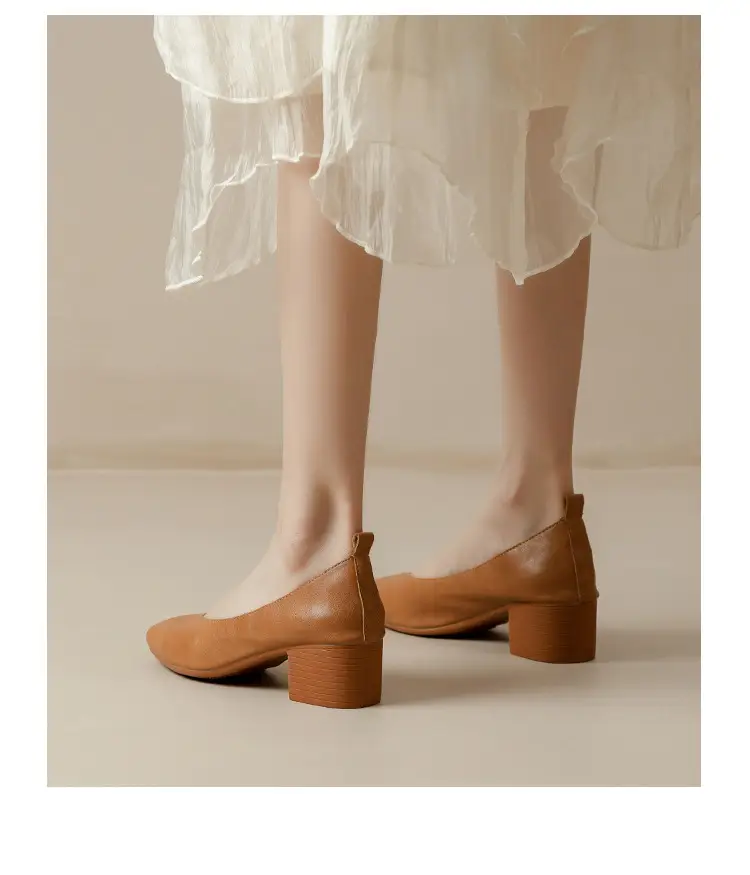 2025 Korean Style Soft Leather Square Toe Loafers — feature 5