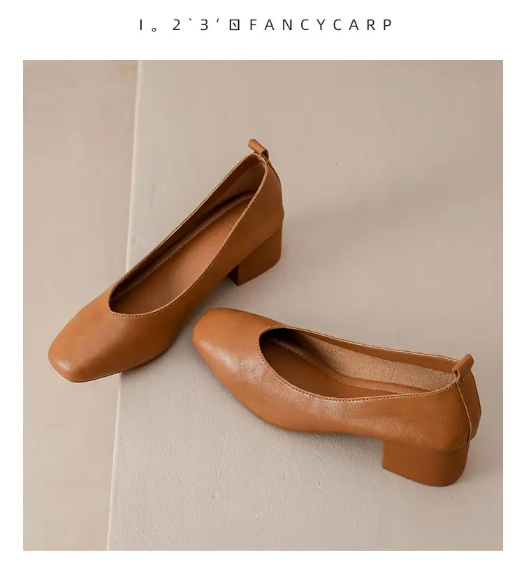 2025 Korean Style Soft Leather Square Toe Loafers — feature 7