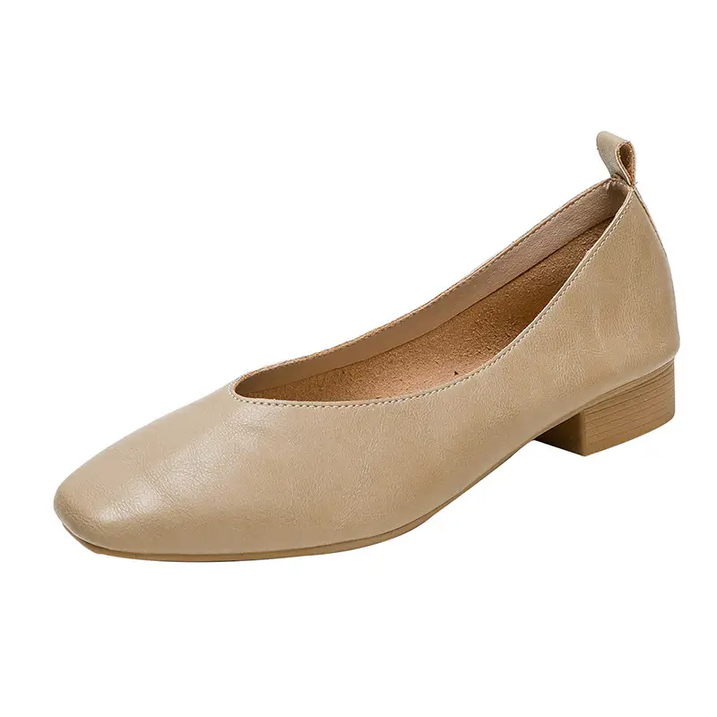 2025 Korean Style Soft Leather Square Toe Loafers