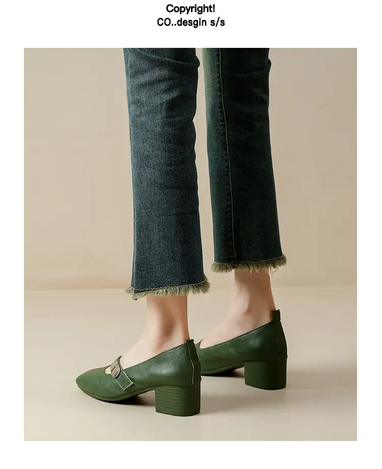 2025 Spring New Retro Fashion Shallow Mouth Elegant Fashionable Square Heeled Fashion Single-layer Shoes Square Toe Mary Jane Shoes for Women — feature 28