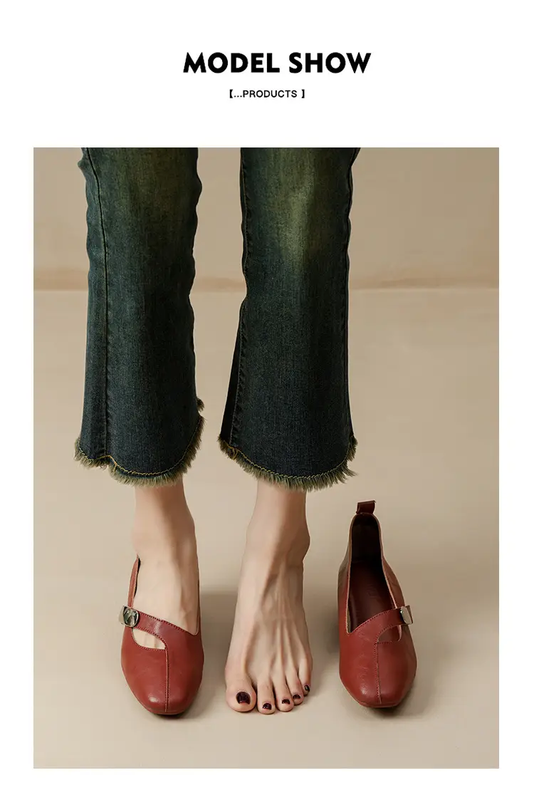 2025 Spring New Retro Fashion Shallow Mouth Elegant Fashionable Square Heeled Fashion Single-layer Shoes Square Toe Mary Jane Shoes for Women — feature 32