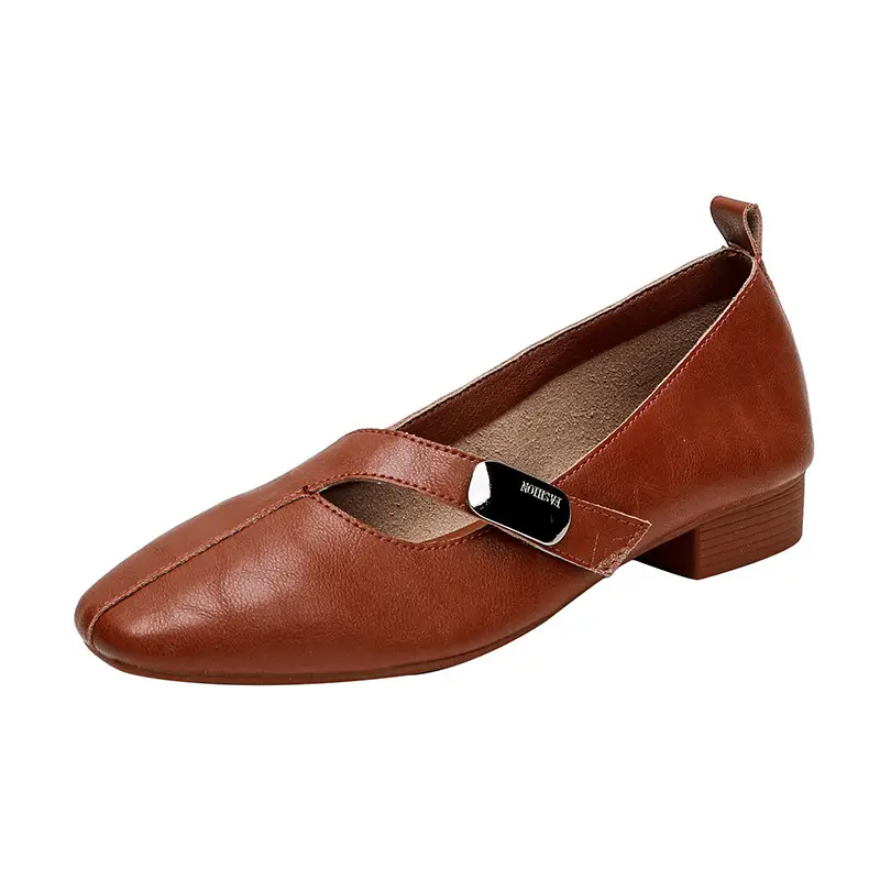 2025 Spring New Retro Fashion Shallow Mouth Elegant Fashionable Square Heeled Fashion Single-layer Shoes Square Toe Mary Jane Shoes for Women - Image 10
