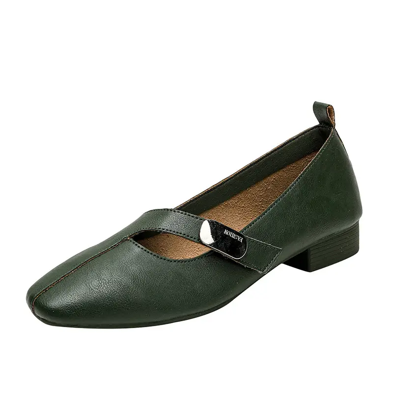 2025 Spring New Retro Fashion Shallow Mouth Elegant Fashionable Square Heeled Fashion Single-layer Shoes Square Toe Mary Jane Shoes for Women - Image 9