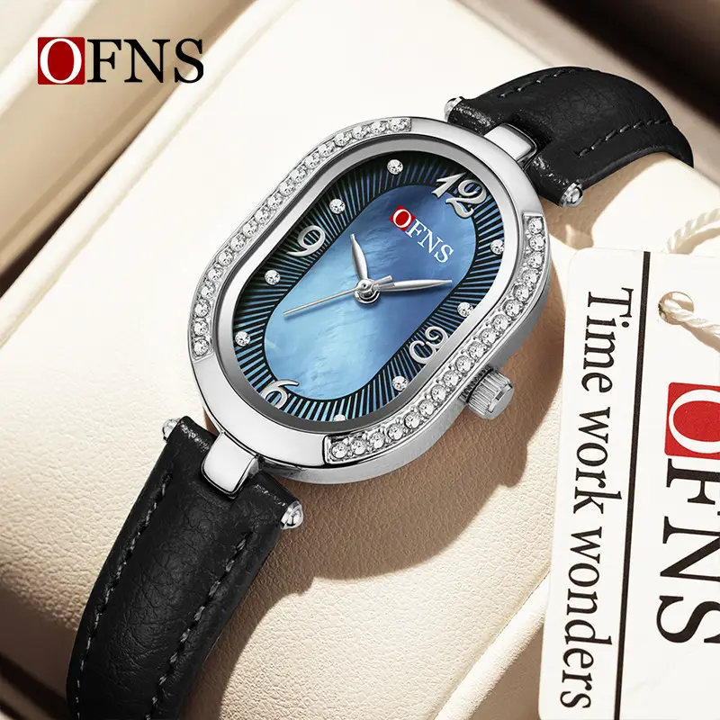 Ofns Women's Quartz Watch with Oval Diamond Strap - Image 15