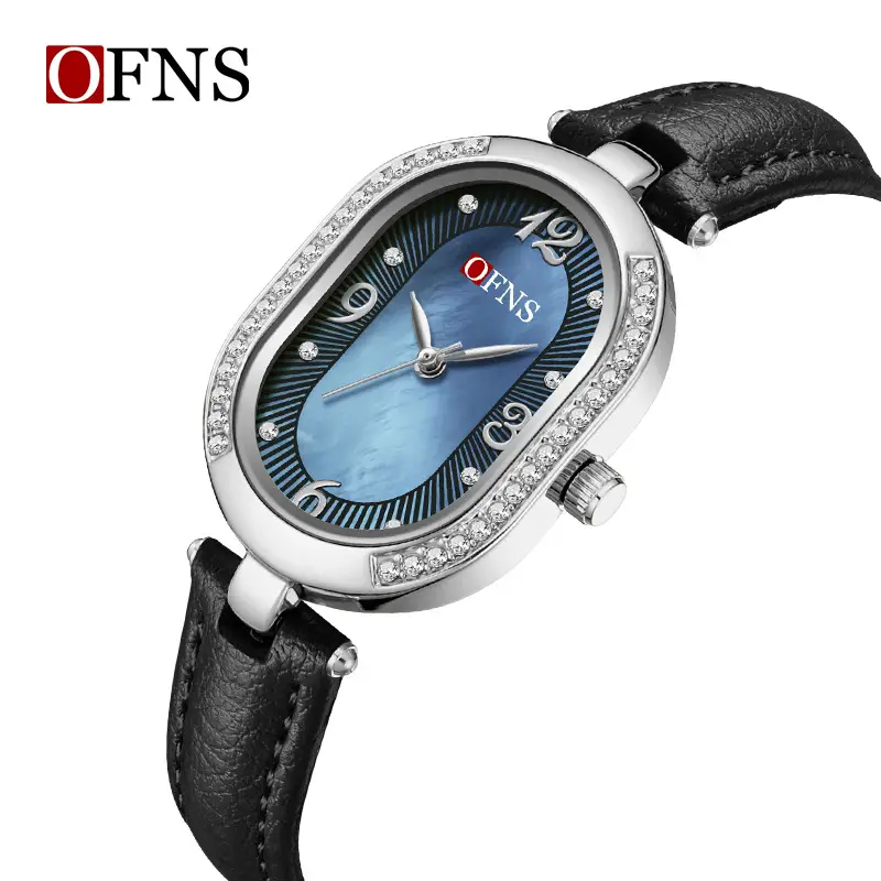 Ofns Women's Quartz Watch with Oval Diamond Strap - Image 17