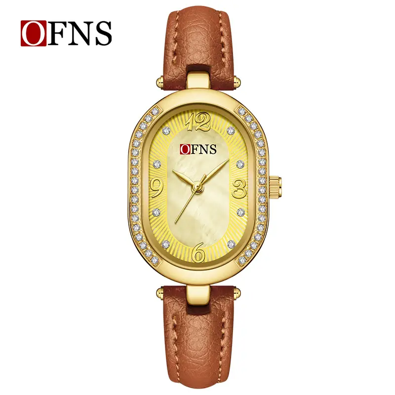 Ofns Women's Quartz Watch with Oval Diamond Strap - Image 11