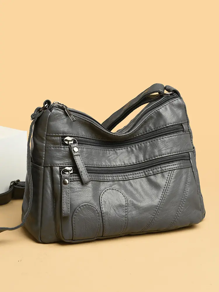 Black Retro Crossbody Bag for Women