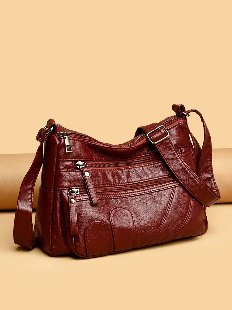 Black Retro Crossbody Bag for Women