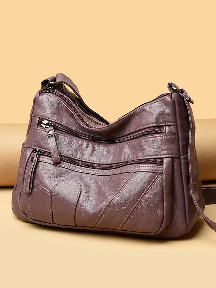 Black Retro Crossbody Bag for Women