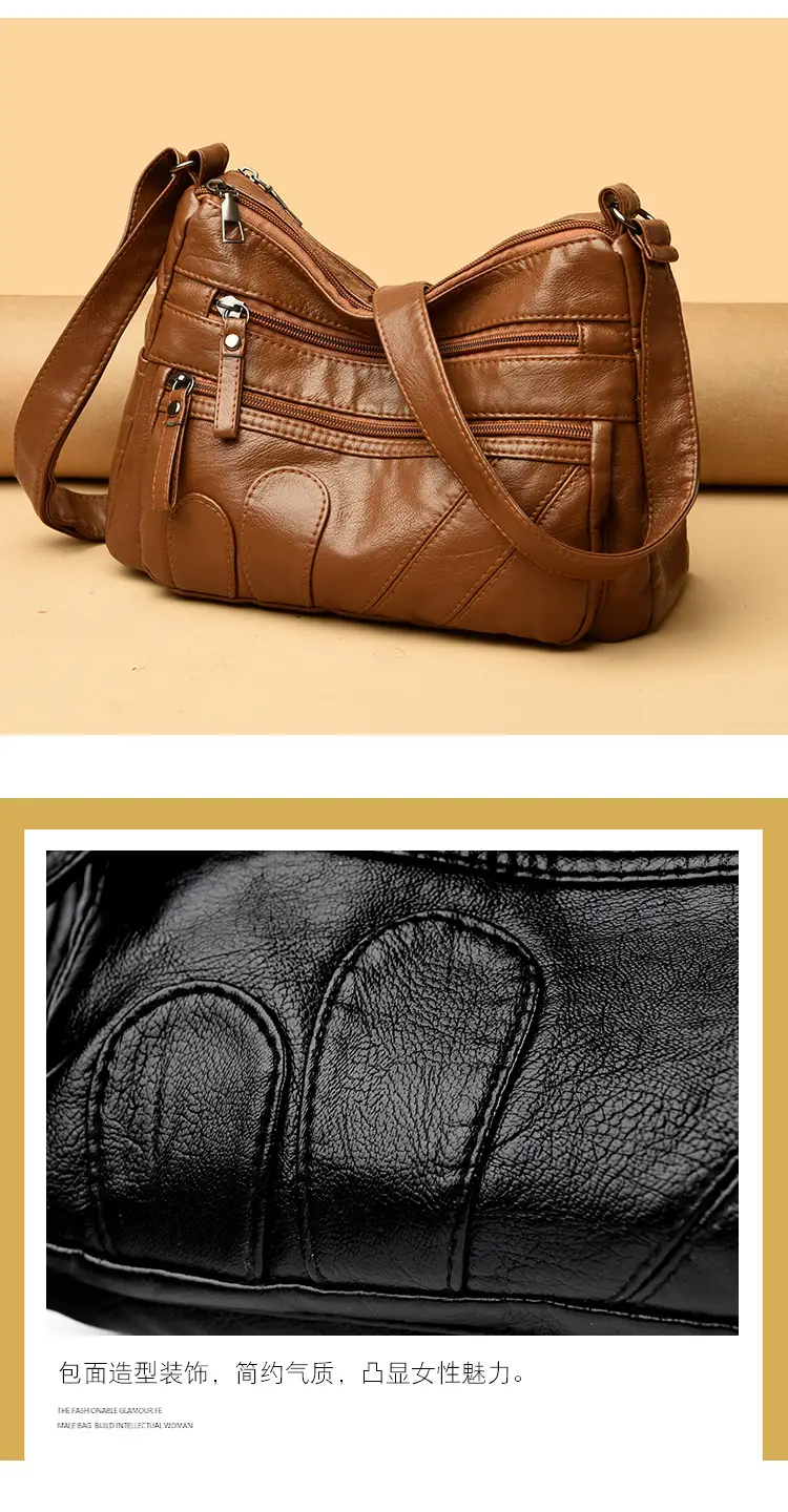Black Retro Crossbody Bag for Women — feature 12
