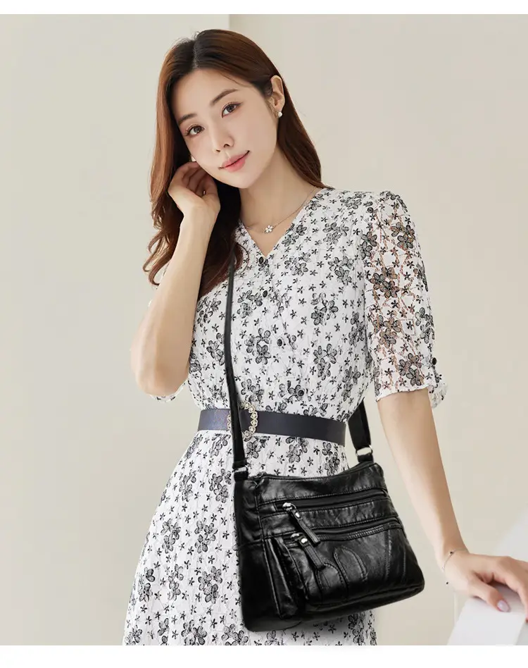 Black Retro Crossbody Bag for Women — feature 15