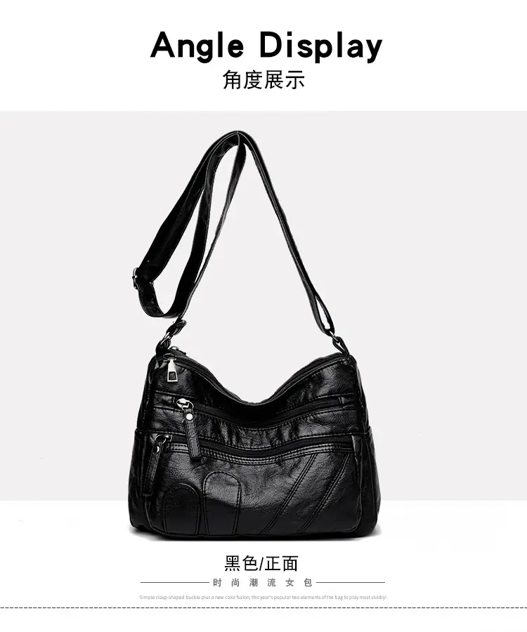 Black Retro Crossbody Bag for Women — feature 19