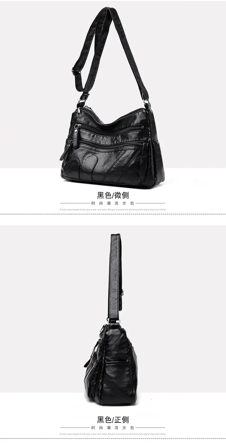 Black Retro Crossbody Bag for Women — feature 20