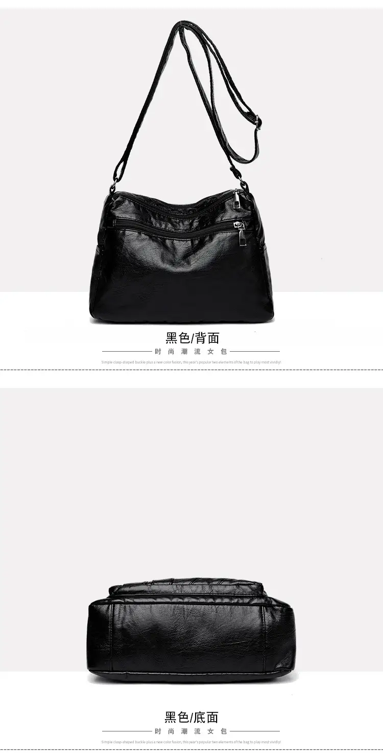Black Retro Crossbody Bag for Women — feature 21
