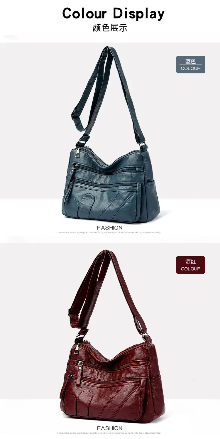 Black Retro Crossbody Bag for Women — feature 22