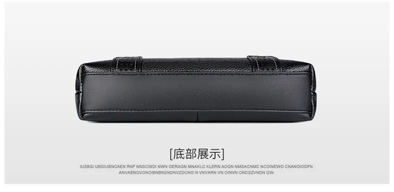 Men's Waterproof Leather Crossbody Bag Black — feature 26