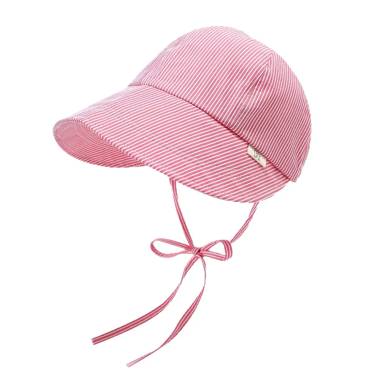 Pink Striped Sunscreen Hat for Women Small