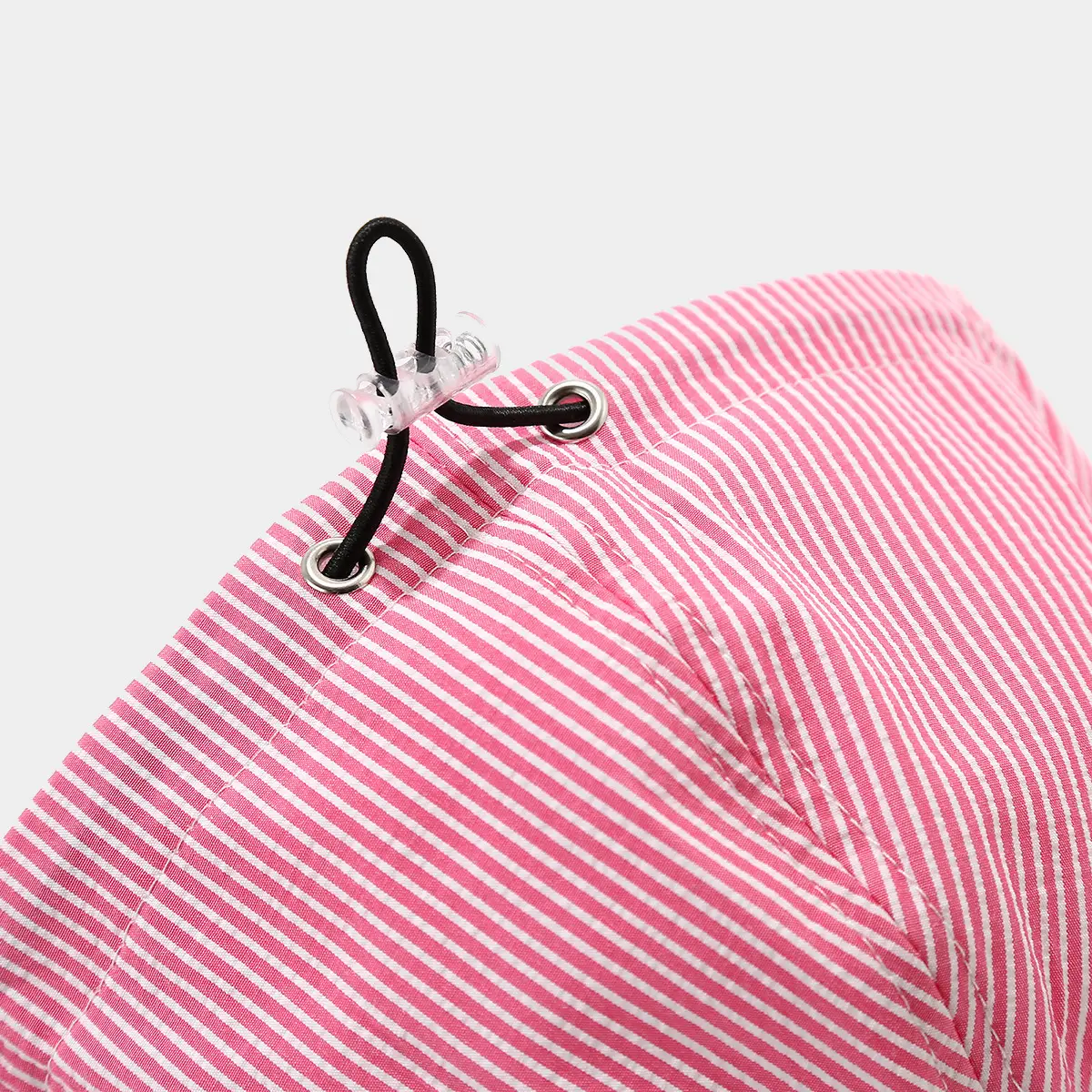 Pink Striped Sunscreen Hat for Women Small — feature 10