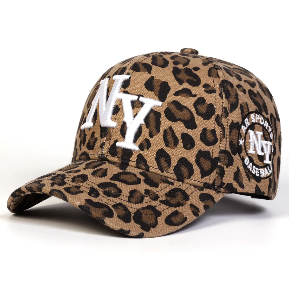 NYC Leopard Print Baseball Cap European American Streetwear - Image 4