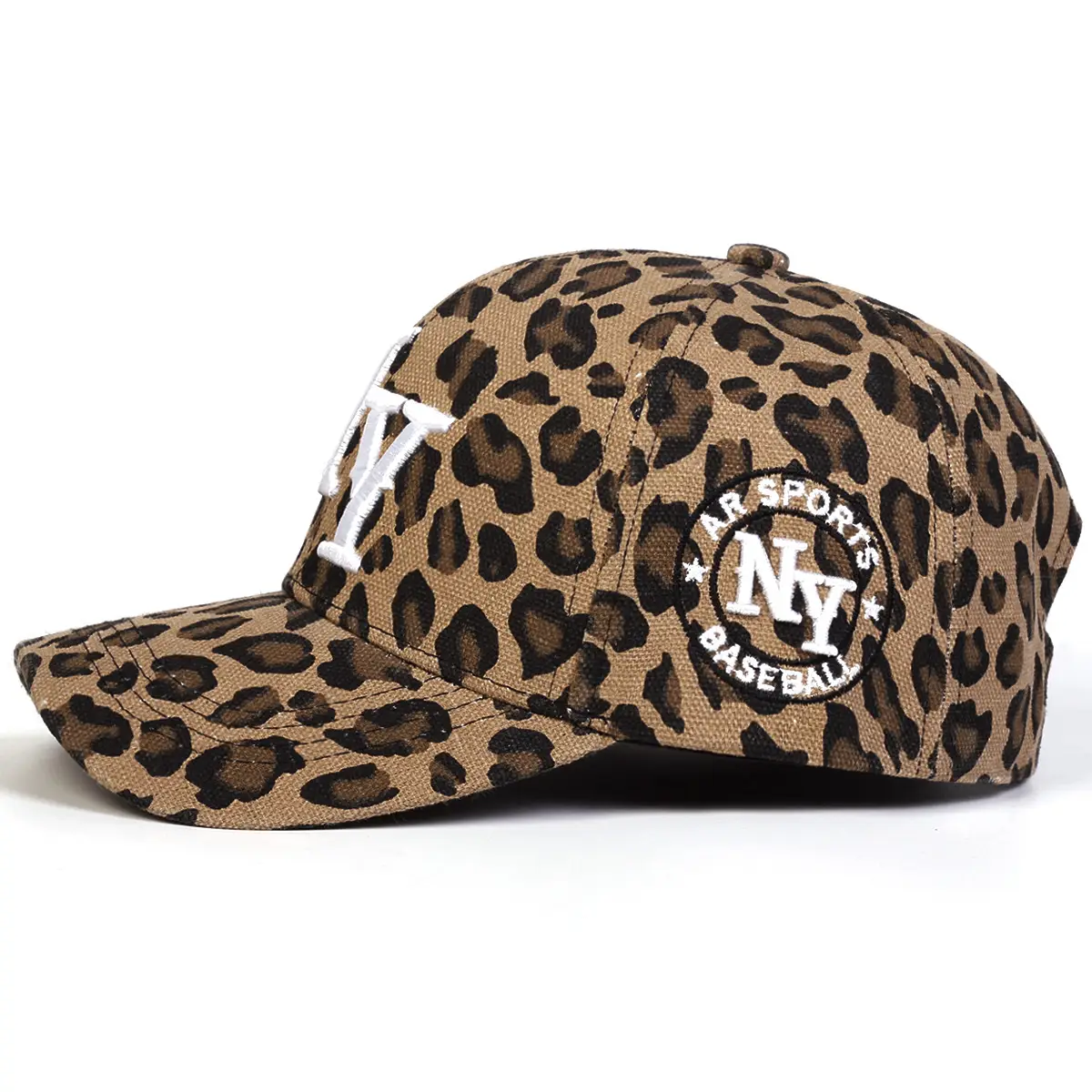 NYC Leopard Print Baseball Cap European American Streetwear — feature 4